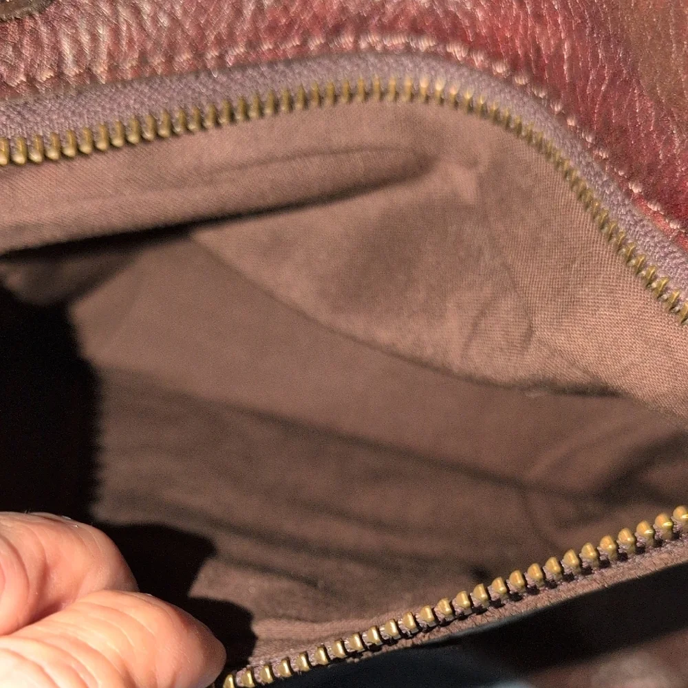 Scully Dark Brown Leather Messenger Bag